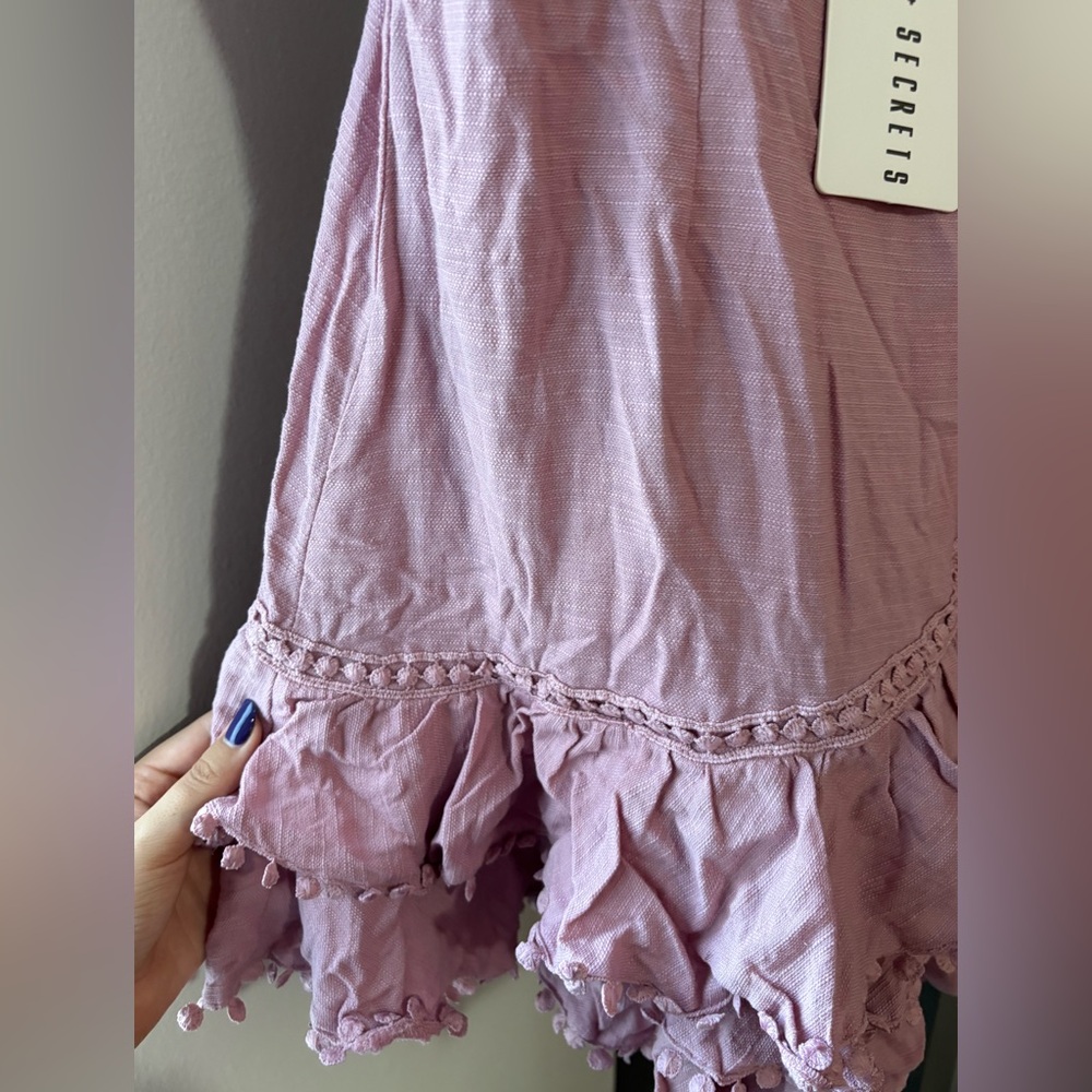 Pink Ruffled Mini Dress - Picture 5 of 8